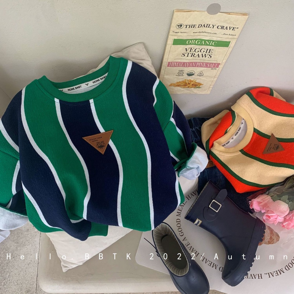 Áo Sweater Thời Trang Xuân Thu Phong Cách Hàn Quốc Mới Cho Bé Trai