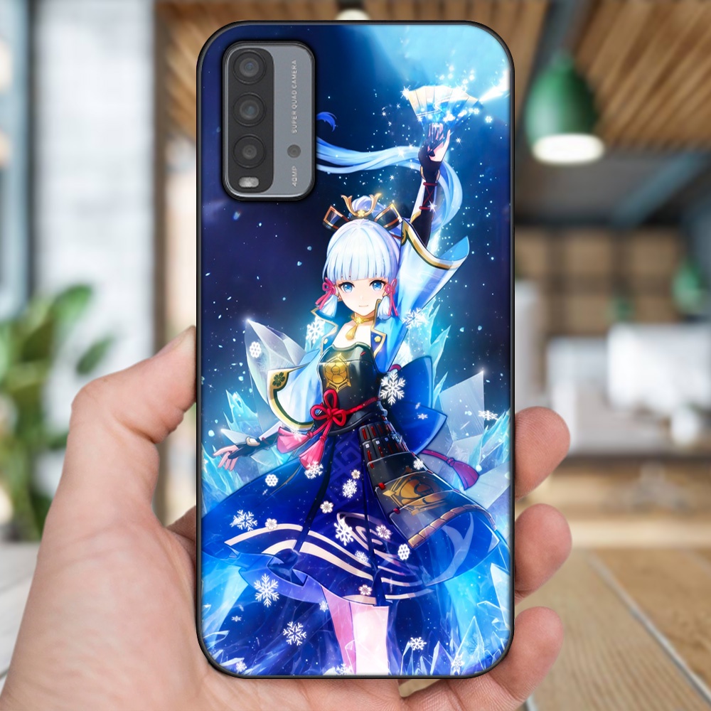 Ốp lưng Xiaomi Redmi 9T viền đen in hình Ayaka Genshin Impact