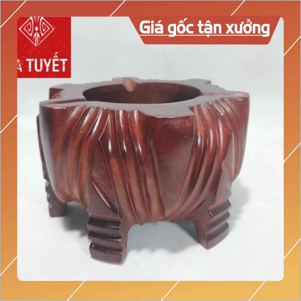 [Nội Thất Mộc] GẠT TÀN THUỐC GỐC CÂY SIZE LỚN 14CM GỖ HƯƠNG CHUẨN NGUYÊN KHỐI