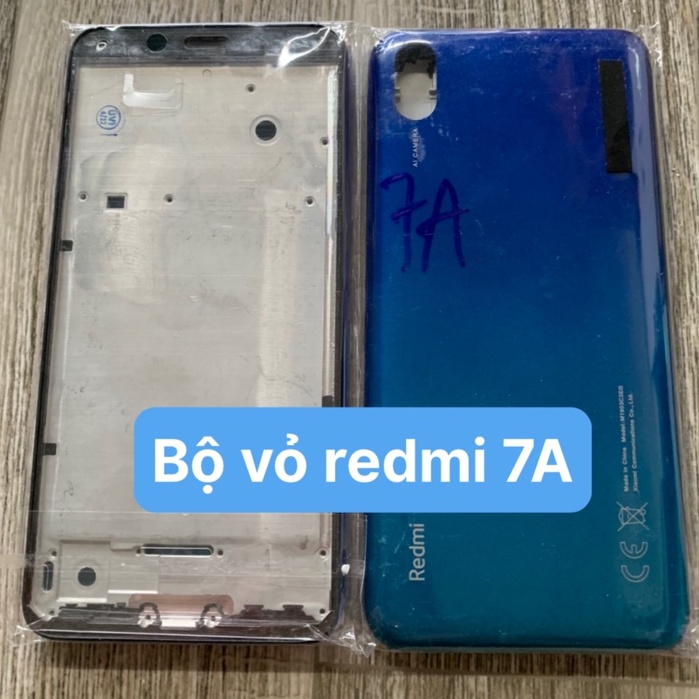 Bộ Vỏ điện thoại zin hãng Xiaomi redmi 7A (Khung xương, miếng lưng, phím bấm, kính camera)