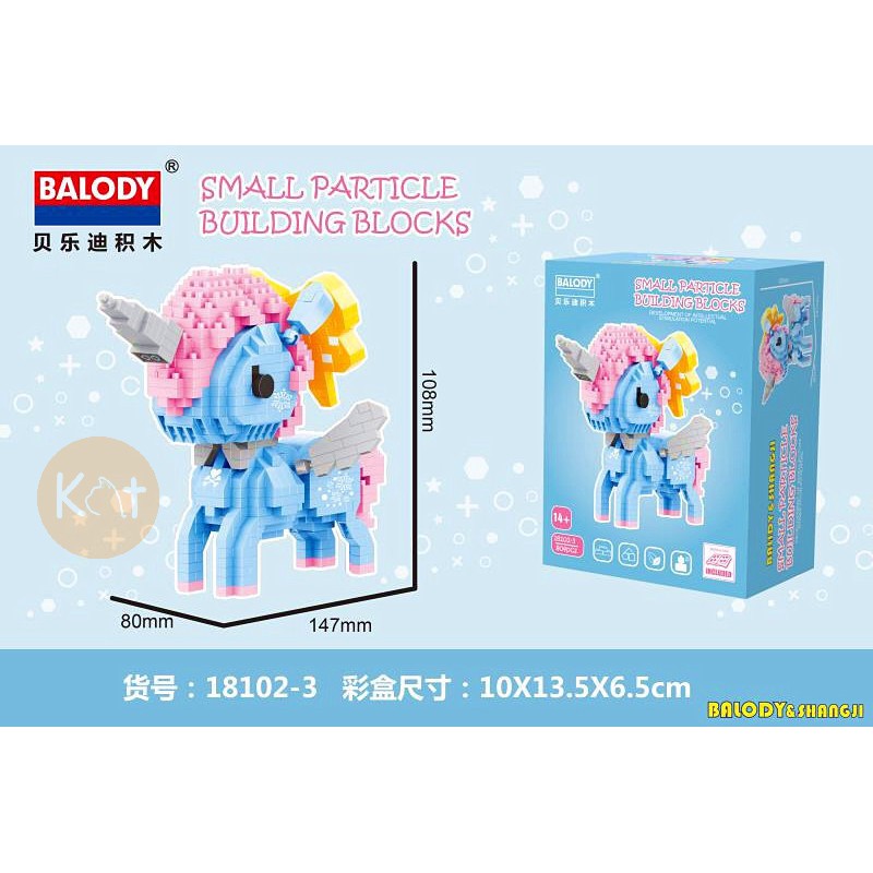 Đồ chơi xếp hình | Miniblock | Nanoblock 🍀 Unicorn- Sz L - 804 PCS 🍀