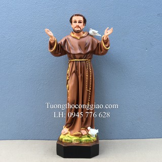 Tượng Thánh Phanxico Assisi 50cm composite