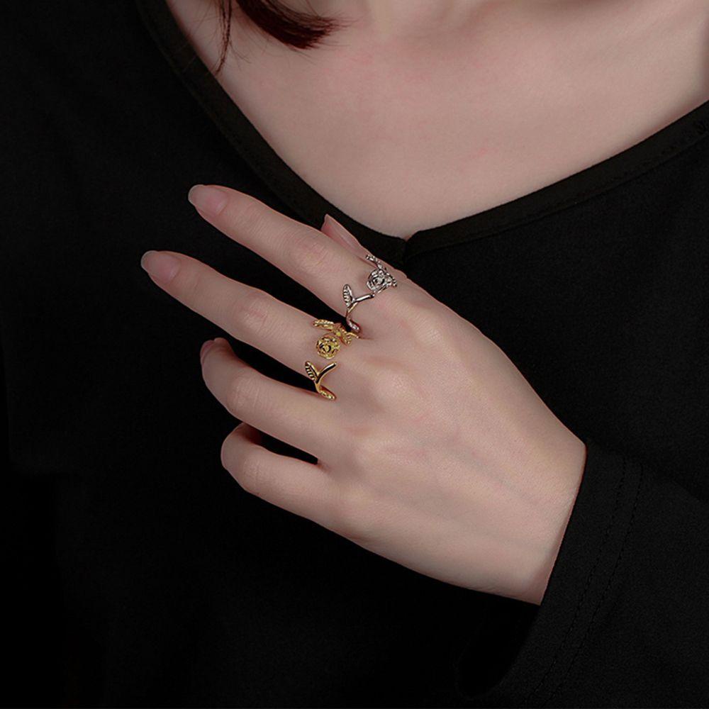 Nhẫn Hình Hoa Hồng Phong Cách Retro Thời Trang Cho Nữ