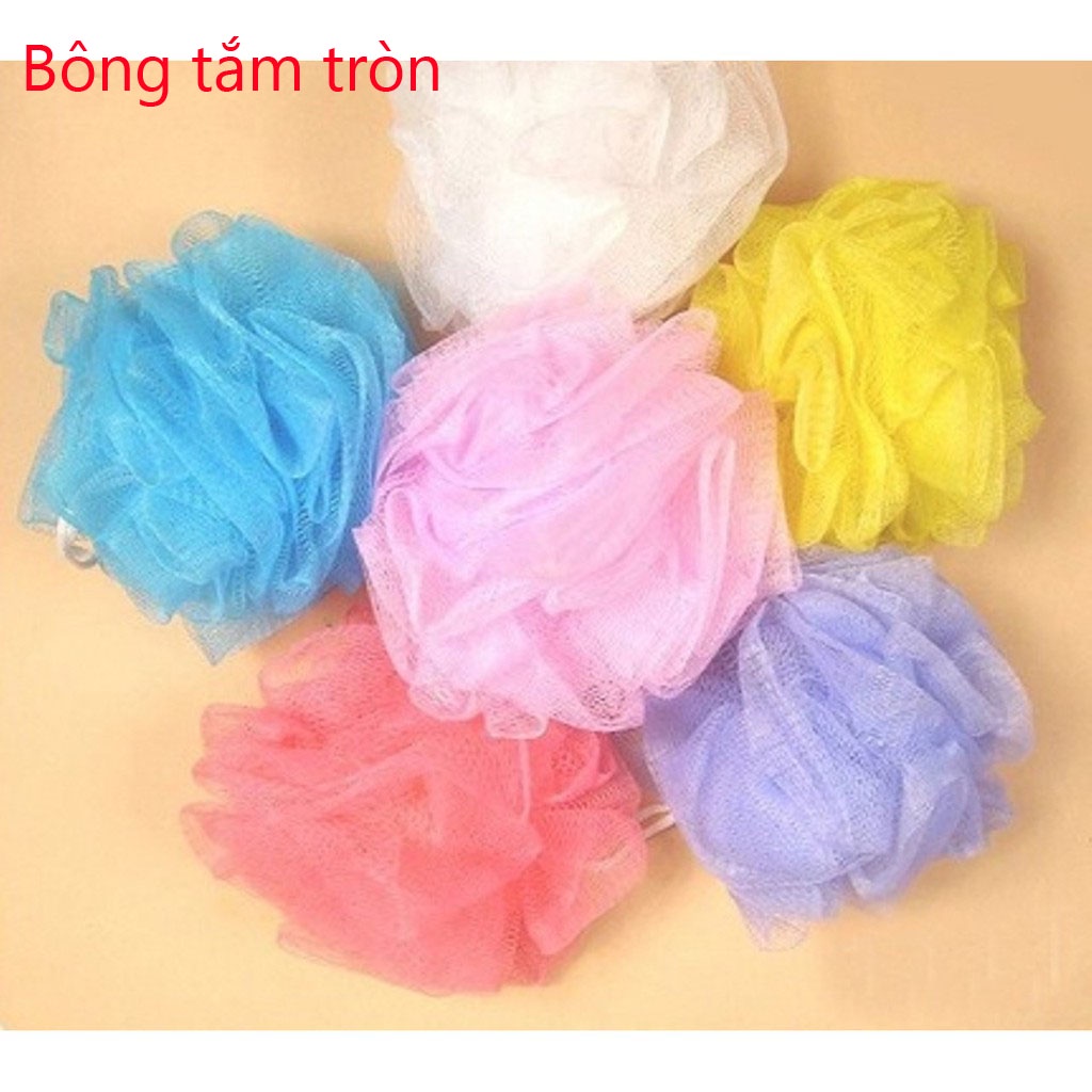 Bông tắm mềm tạo bọt kì ghét tròn to Hà Thy