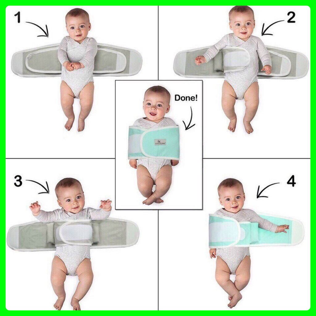 Ủ quấn tay giúp bé ngủ ngon tránh giật mình cho bé từ 0-2 tuổi
