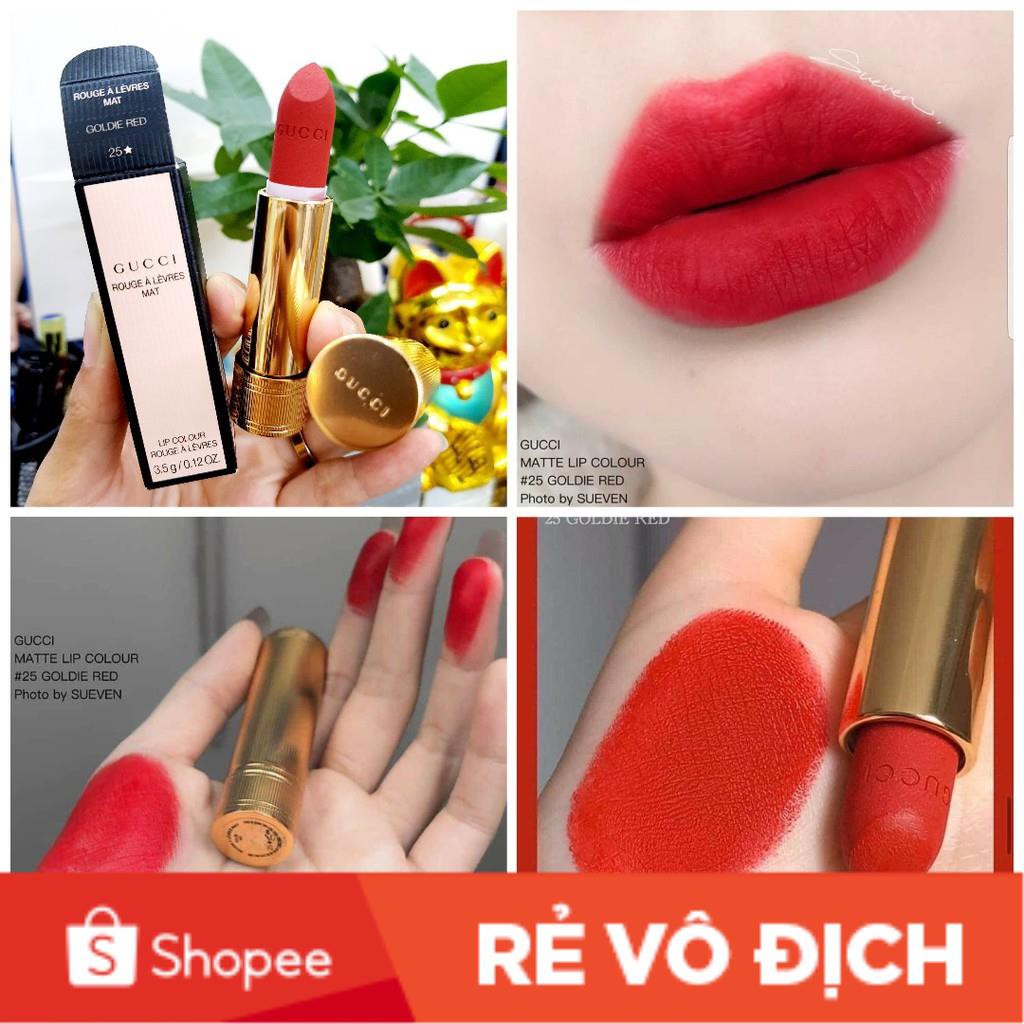 [Bebu123] SON GUCCI MATTE 25  - ĐỎ CỔ ĐIỂN