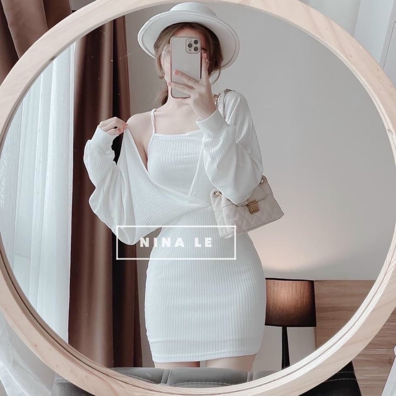 Set đồ thời trang nữ,đầm váy xinh đẹp cho bạn gái đi tiệc đi chơi điệu đà sang chảnh tôn dáng tôn da 2 màu