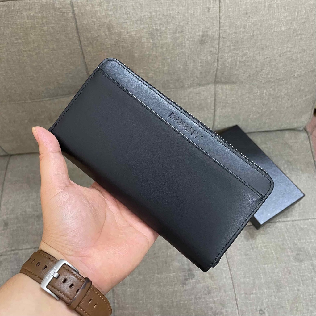 Ví Cầm Tay Da Bò Unisex