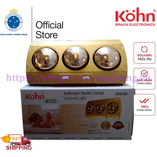 Đèn sưởi nhà tắm 3 bóng Braun Kohn Eco KN03G