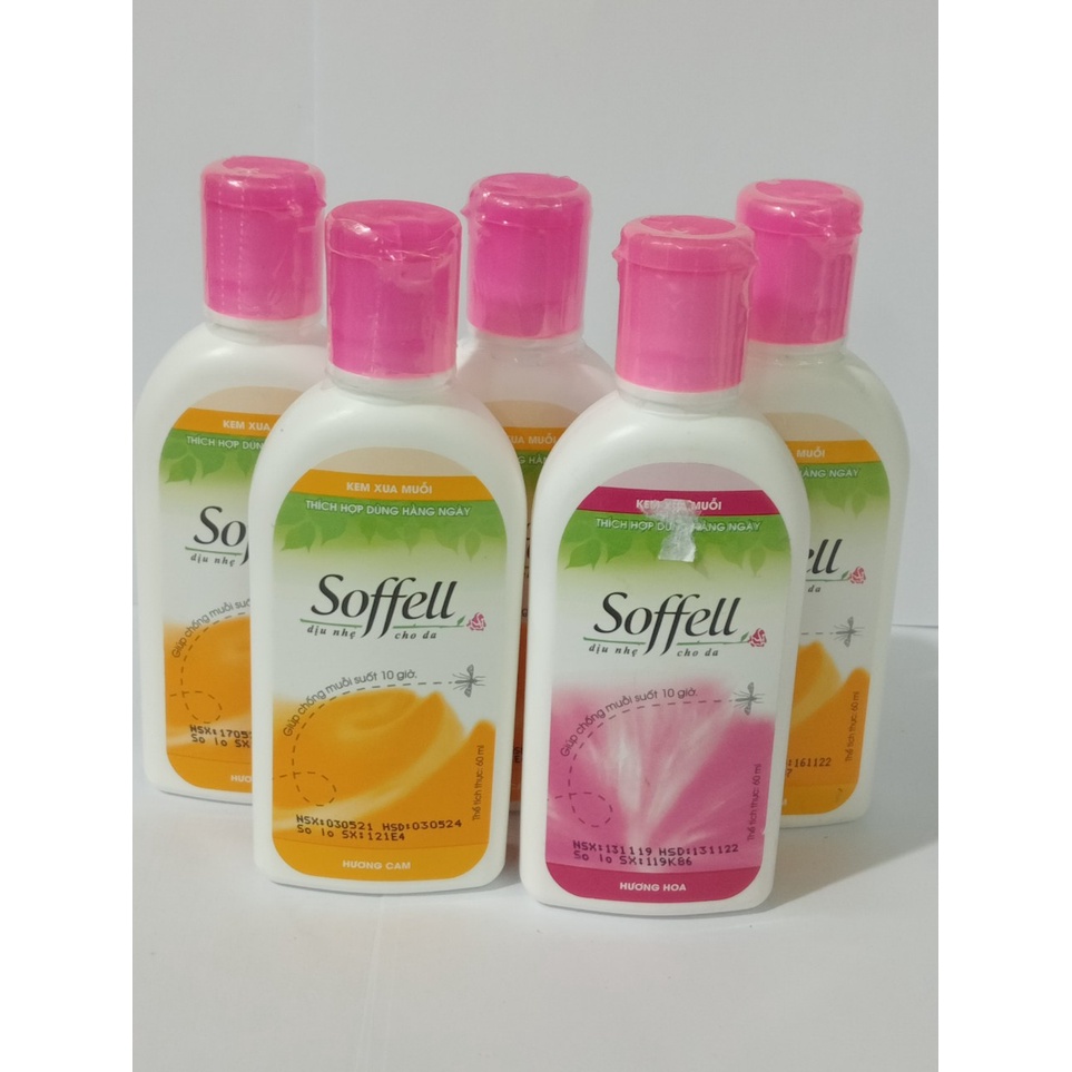 Kem xua muỗi SOFFELL Chai 60 ml Thích hợp sử dụng hằng ngày