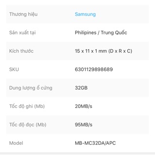 [🎁Chính hãng-Cực rẻ] Thẻ Nhớ Micro SD Samsung Evo Plus U1 32GB Class 10 (Kèm Adapter)