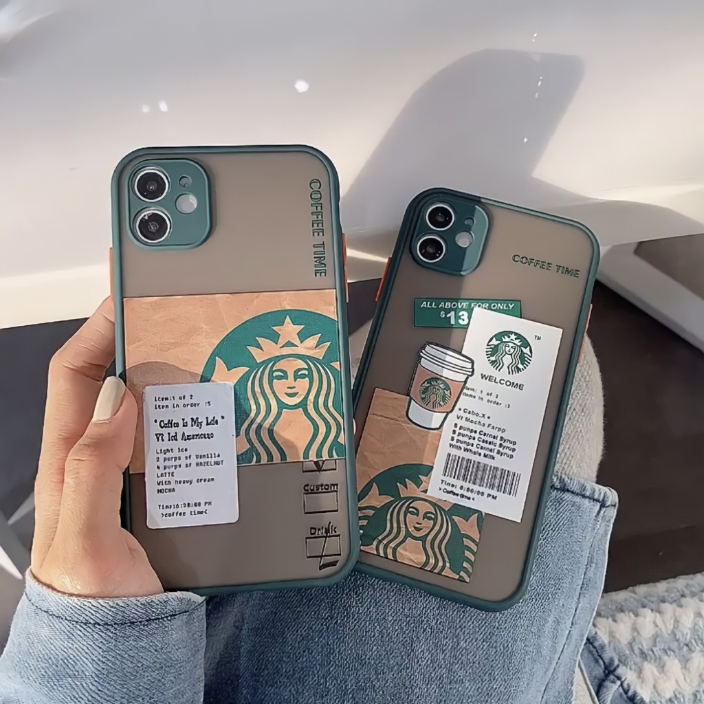 Ốp Lưng Nhám Chống Sock, Va Đập Bảo Vệ Camera Coffee Time - G110