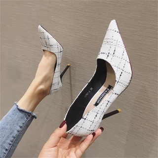Giày cao gót mũi nhọn gót nhọn đế 9 phân màu đen (ảnh thật ở cuối)