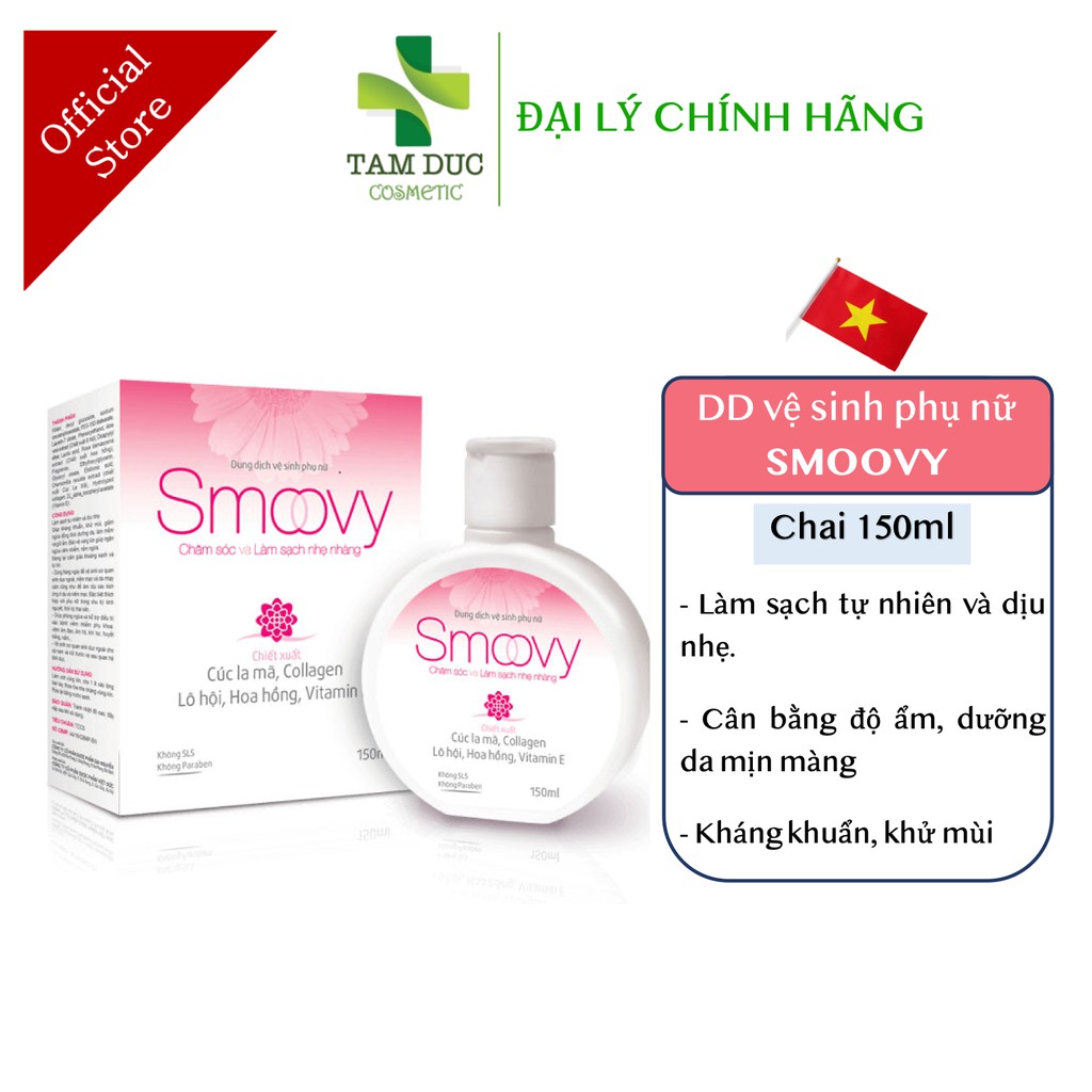 SMOOVY - SMOOVY COOL [Chai 150ml] - Dung Dịch Vệ Sinh Phụ Nữ Smovy