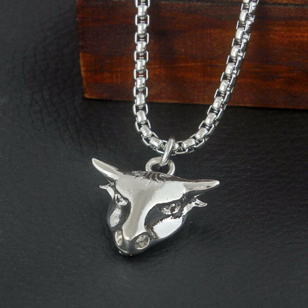 Vòng cổ Thép Titan Mặt Hình Đầu Hươu Sáng Tạo Cho Nam Nữ