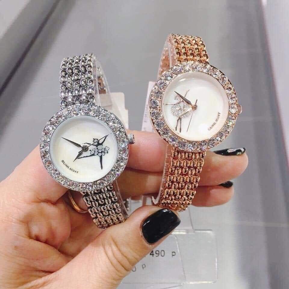 Đồng Hồ Nữ S.U.N.L.I.G.H.T Chống Nước Đính Đá Cao Cấp - A41- Meta Watch