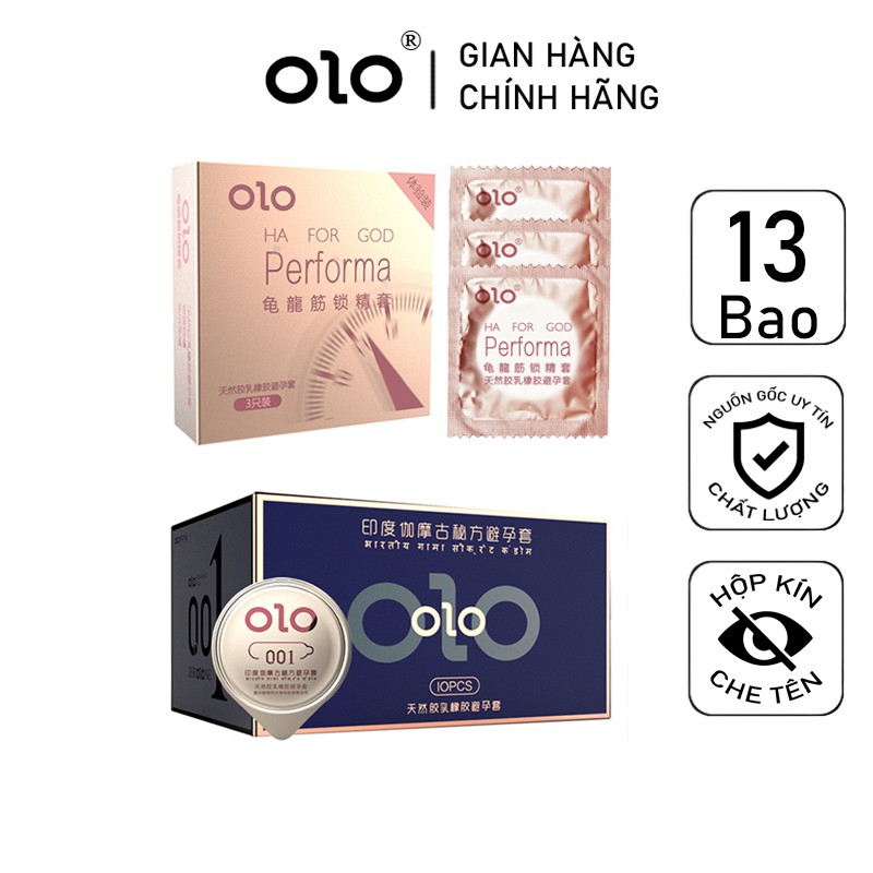 BCS Bộ 2 hộp Bao Cao Su Siêu Mỏng Kéo Dài Thời Gian và Bao Cao Su Gai PERFORMA Kéo Dài Thời Gian 13 bcs