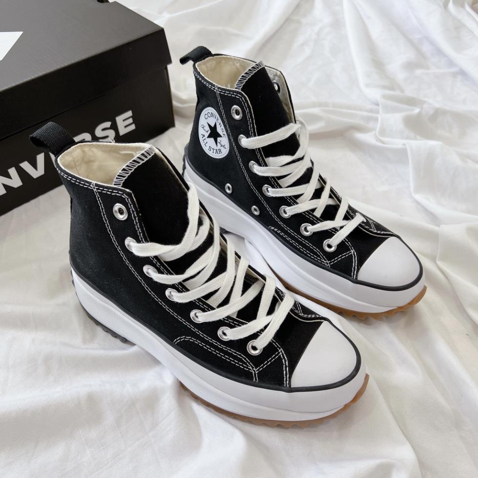 Giày Converse Run  sneaker nam nữ cổ cao , Converse Run Star Hike Hi Black/ White