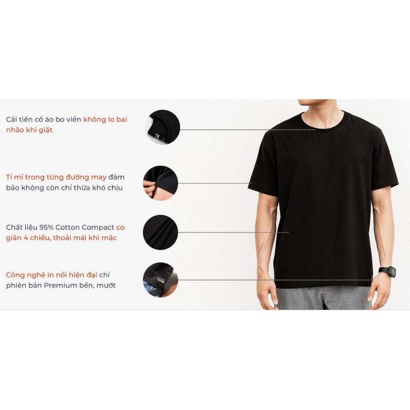 Áo Thun Unisex Nam Nữ Cổ Tròn Chất Cotton Co Giãn Thoáng Mát, Áo Phông Trơn Nam Nữ Basic Không Cổ Vải Mềm Mịn | BigBuy360 - bigbuy360.vn