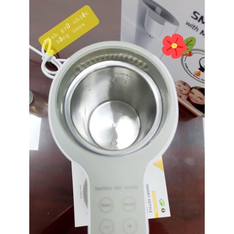 [Mã SKAMPUSH9 giảm 10% đơn 200K] MÁY ĐUN NƯỚC HÂM NƯỚC PHA SỮA THÔNG MINH SMART 1 - FATZ BABY - FB3801MX CHÍNH HÃNG