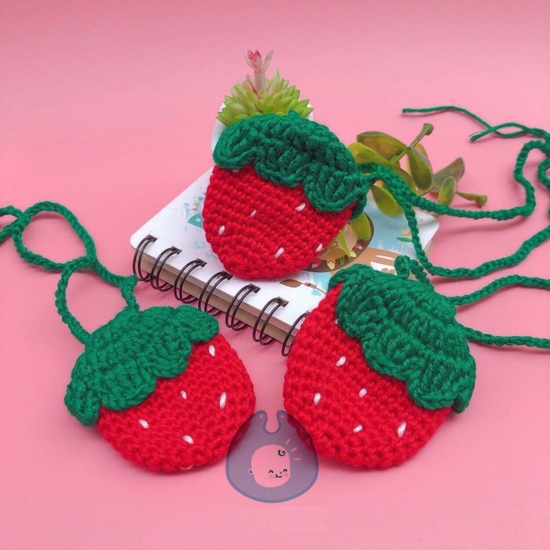 Túi đựng tỏi tránh vía tránh tà cho bé yêu hàng đan tay thủ công