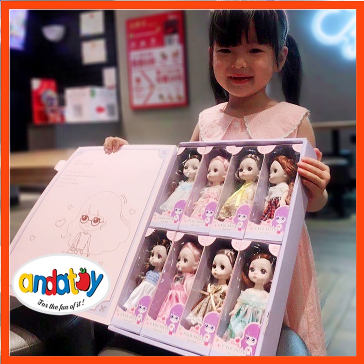 Búp bê barbie 17cm set búp bê công chúa xinh xắn nhiều mẫu đa dạng đồ chơi cho bé gái ANDATOY AD1033