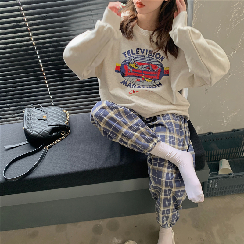 Women Korean Cartoon Letter Printed Ulzzang Sweater | BigBuy360 - bigbuy360.vn