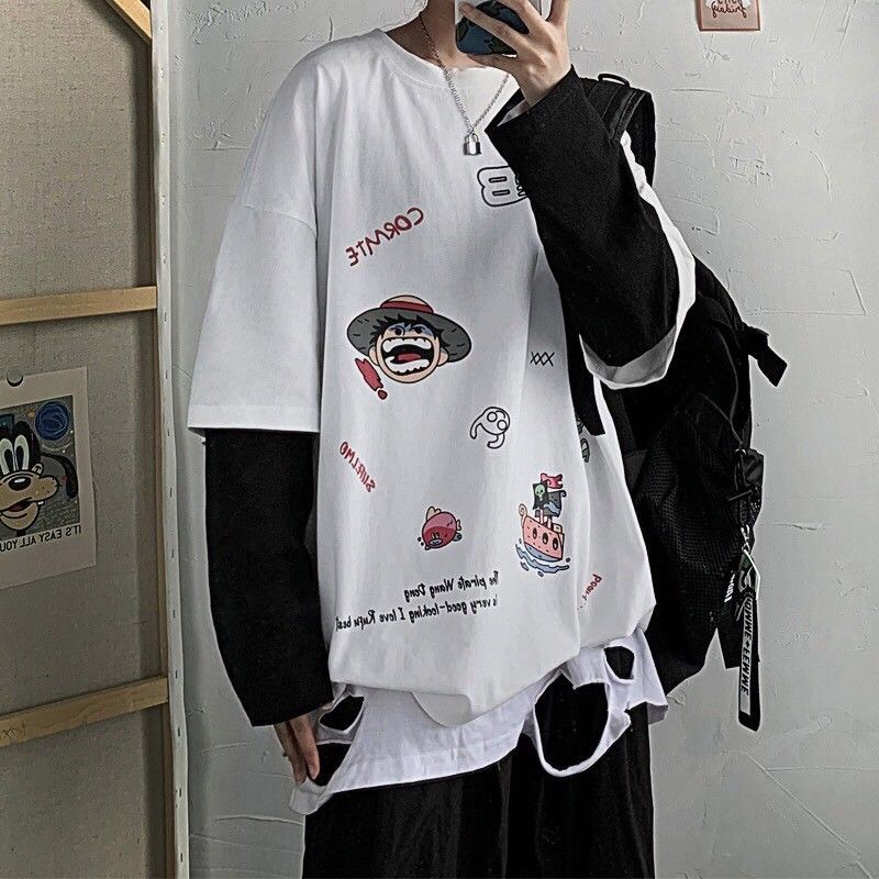 Áo Thun Tay Dài Dáng Rộng Phong Cách Hàn Quốc Cho Nam Giới | BigBuy360 - bigbuy360.vn