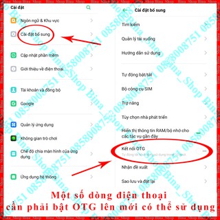 Đầu Chuyển OTG Micro USB / Type C sang USB