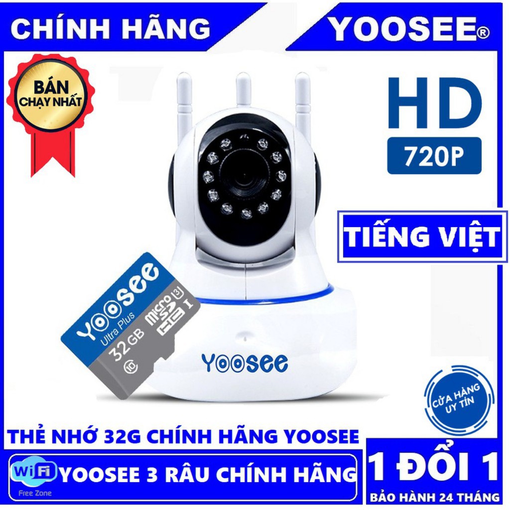 Camera IP YooSee 360°Tiếng Việt Và Thẻ Nhớ 32Gb Yoosee Chuyên Dụng | BigBuy360 - bigbuy360.vn