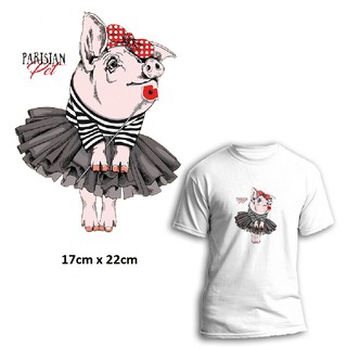 Miếng ủi truyền nhiệt offset dán quần áo hình Parisian