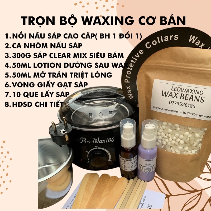 COMBO MÁY + 300g CLEAR MIX TRONG+ 50ml MỠ TRĂN + 50ml KEM DƯỠNG