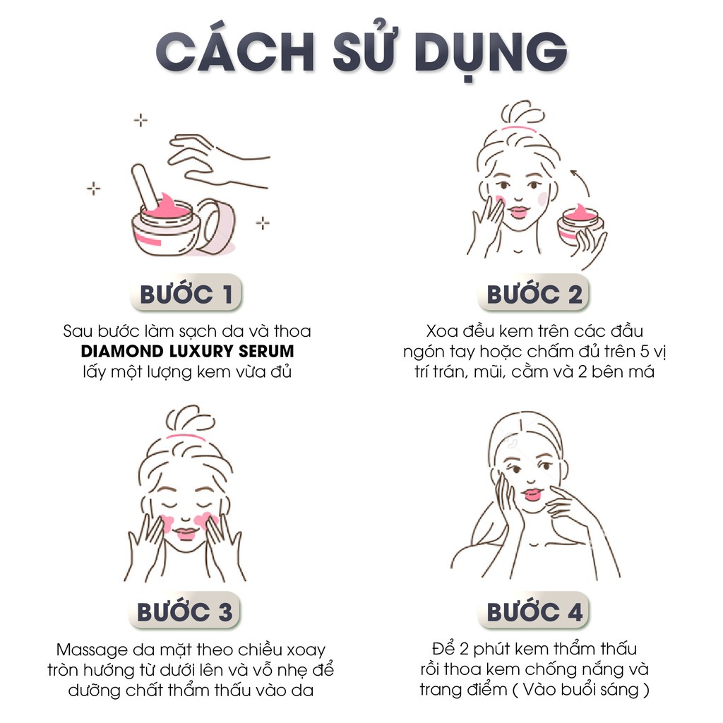 Kem dưỡng da mặt ban đêm face nhau thai Seimy - Diamond Luxury dưỡng trắng , cấp ẩm, mờ nám, giảm mụn