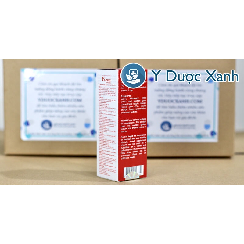 Bổ Sung Sắt Cho Bé, Trẻ Em FE-MAX IRON SPRAY của Châu Âu - Y Dược Xanh