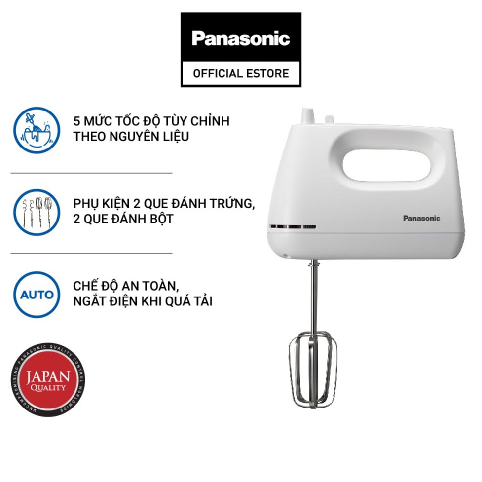 [Mã ELPANA09 giảm 5% đơn 500k] Máy đánh trứng cầm tay Panasonic MK-GH3WRA - Bảo Hành 12 Tháng Chính Hãng