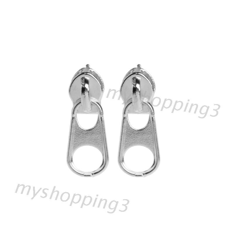 Đôi khuyên tai hình khóa kéo cá tính