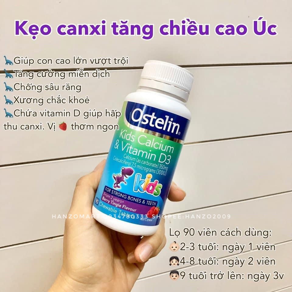 Canxi Nước Kids Milk Calcium &amp; Vitamin D3 Liquid 90ml Ostelin của Úc