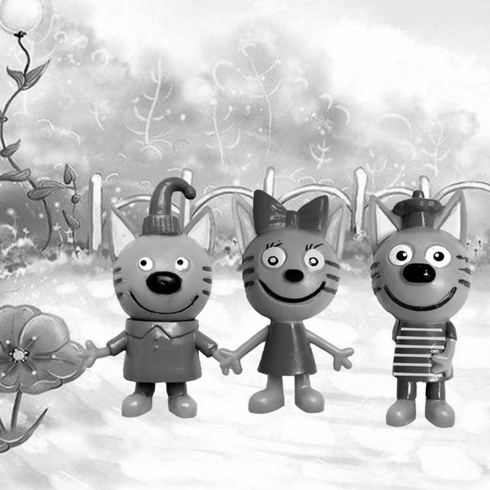 Mô Hình Ba Chú Mèo Con Dễ Thương Để Bàn Trang Trí