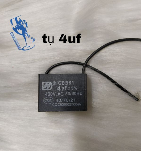 (giá rê) Tụ quạt 400VAC 2uf-2,2uf-2,5uf-3uf-4uf-5uf