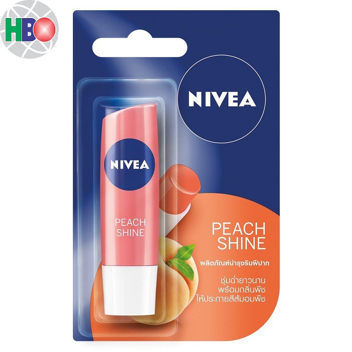 85077-Son dưỡng ẩm NIVEA sắc cam hương đào 4.8g