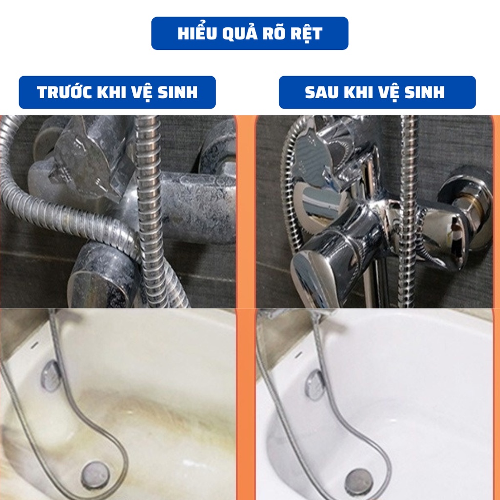 Dung Dịch Tẩy Cặn Canxi Thế Hệ Mới Làm Sạch Vách Kính, Vòi Inox, Bồn Sứ, Gạch Men An Toàn Tiện Lợi Hiệu Qủa 500ml K188