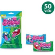 Gói 50 Viên Kẹo cao su Big Babol Tô Màu Hương Trái Cây Hỗn Hợp - Gói 50 viên