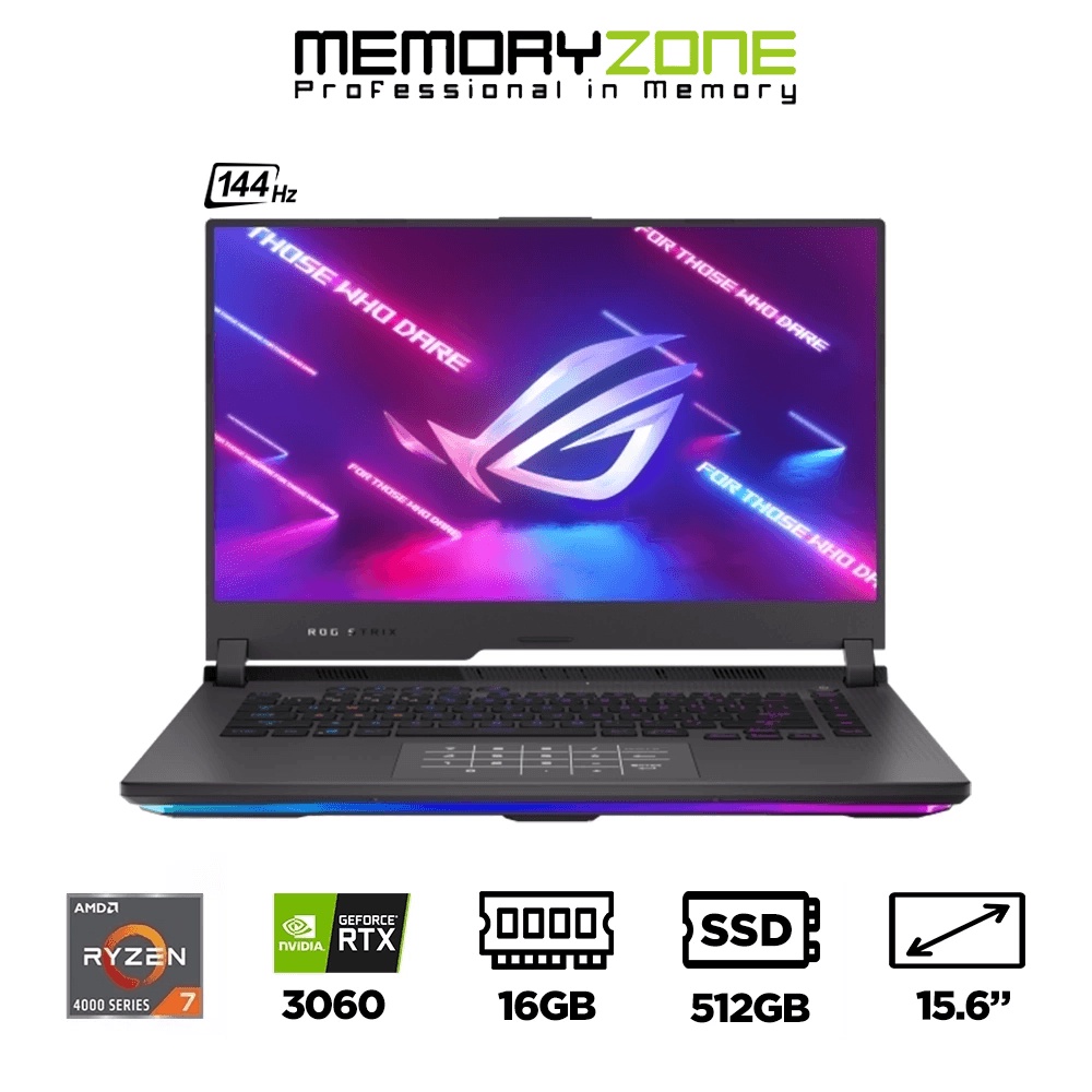 Máy tính Laptop Gaming Asus ROG Strix G15 G513IM-HN008W (Ryzen 7 4800H,RTX 3060 6GB,Ram 16GB,SSD 512GB,15.6 Inch 144Hz)