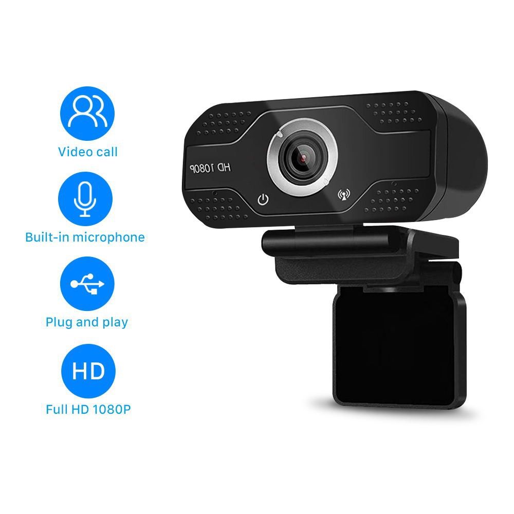 Webcam HD USB 1080P tích hợp micro không cần trình điều khiển dành cho máy tính PC WebCamera | BigBuy360 - bigbuy360.vn