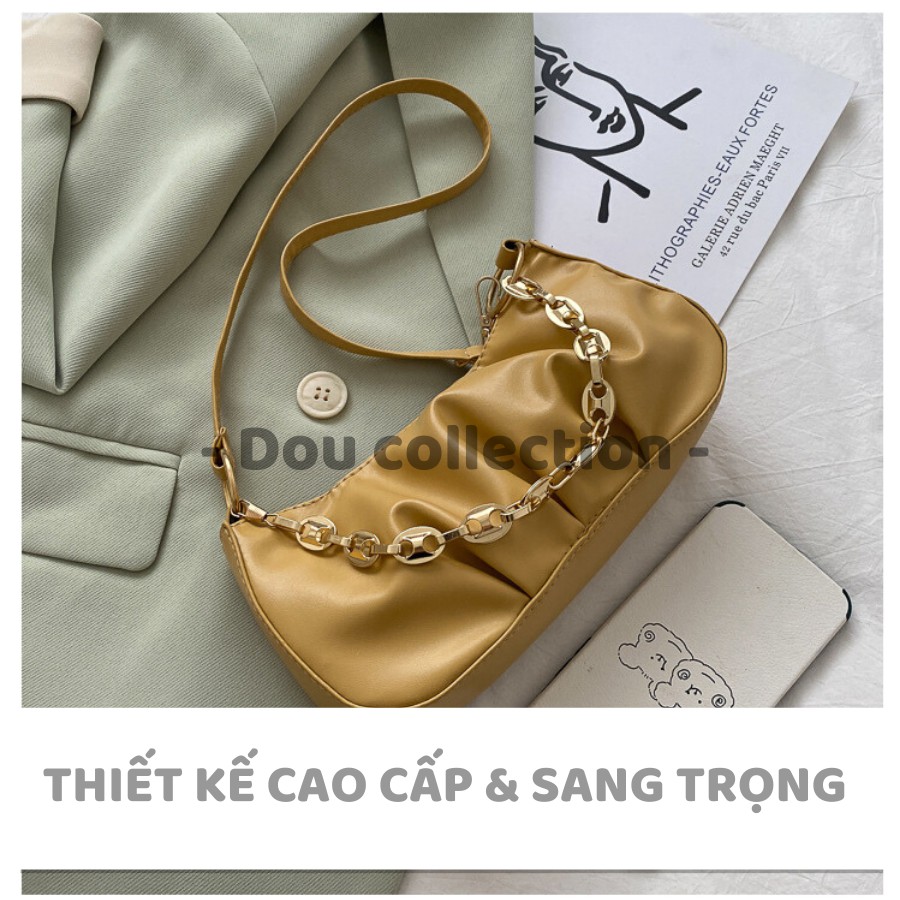 [NowShip2h] Túi Xách Niche Rento (Túi Kẹp Nách) Mini Da Mềm Xếp Li Đeo Vai Hot Trend Phong Cách Châu Âu - Mã XT036