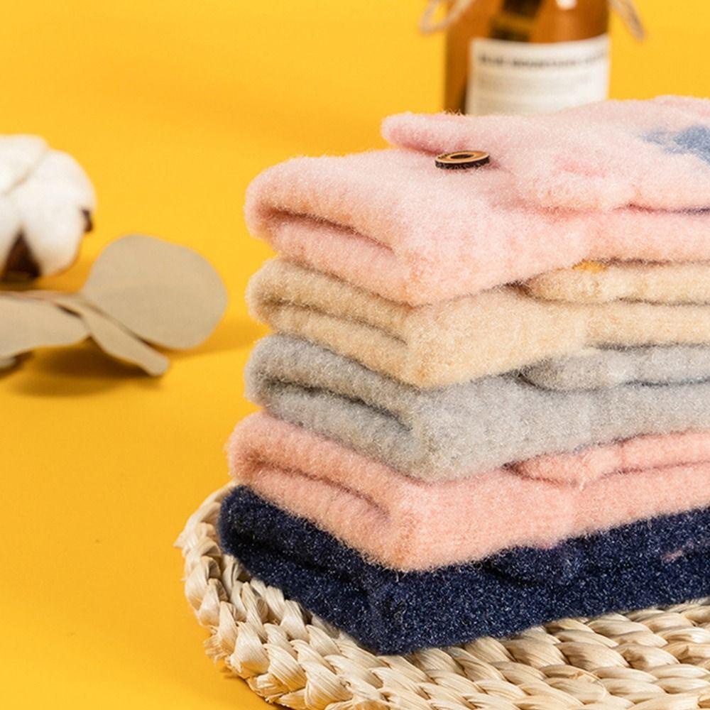 Găng Tay Hở Ngón Vải Cotton Dày Dặn Chống Gió Có Thể Chạm Màn Hình Cảm Ứng Dễ Thương