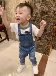 Yếm jean xuất dư xịn cho bé 8-17,5kg