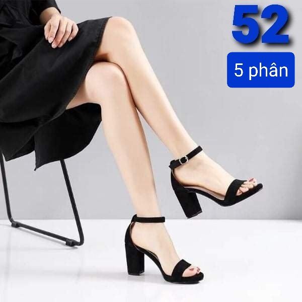 Sandal Cao Gót 5 Phân Da Lộn MS 052