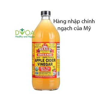 Giấm táo Bragg - Apple Cider Vinegar {dấm táo bragg} 473ml -946ml