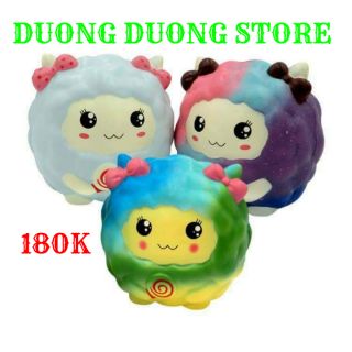 THANH LÝ SQUISHY CỪU CẦM KẸO SIZE NHỎ 14CM HÀNG THƯỜNG